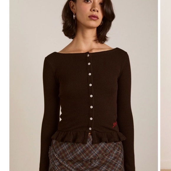 Damson Madder Tops - BNWOT  Waffle Knit Damson Madder Top